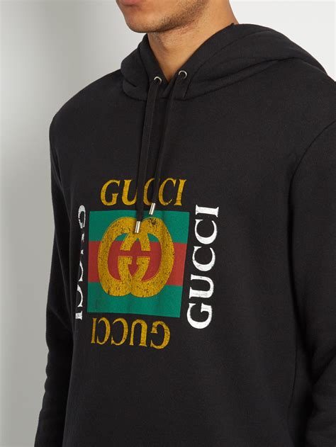 gucci hoodie black|Gucci symbols hooded sweatshirt in black .